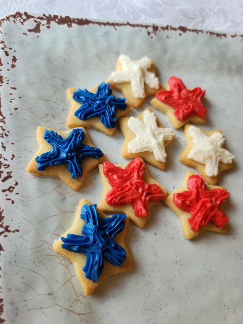 Cut Out Cookies - Mini Patriotic Stars - 2 dozen