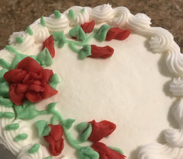 Red theme with buttercream
