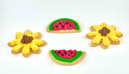 Cut Out Cookies - Sunflower/Watermelon Iced