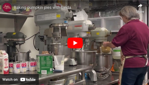 Baking a pumpkin pie with Linda