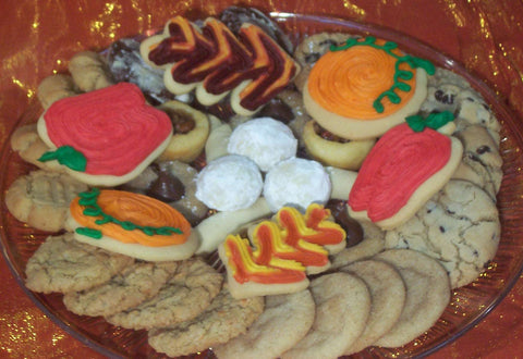 Cookie Tray- Small - Cut out Fall Cookies with variety of other cookies