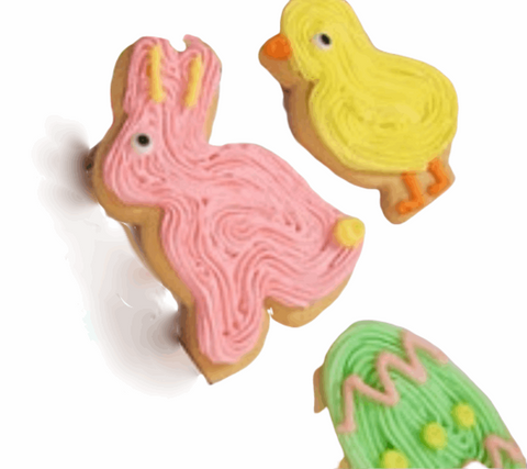 Hand Made Butterceam Hand Iced Cut Out Cookies - Easter Variety