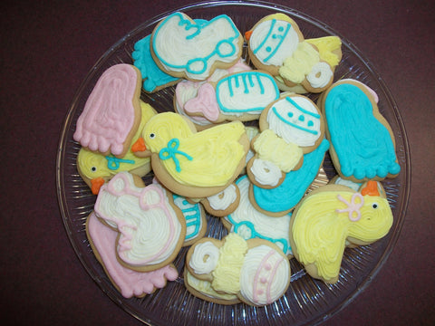Adorable Handcrafted Iced Baby Sugar Cookies