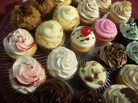 Gourmet Cupcakes with various fillings and icing tops - Linda's Kitchen