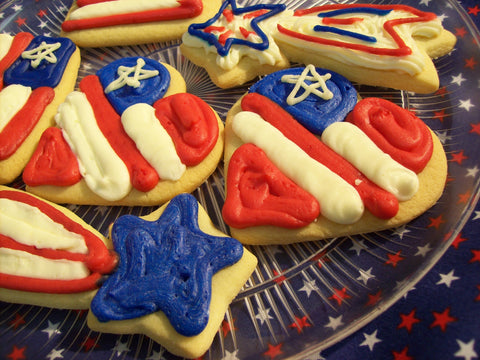 Patriotic Cut Out Cookies with Shooting Star