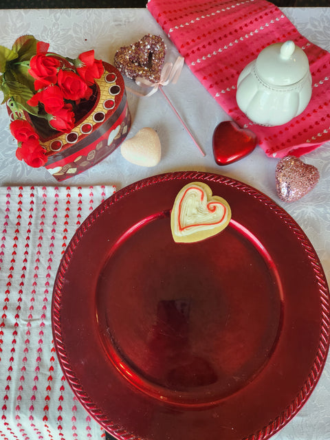 Iced Buttercream Cut Out Cookies - Valentine - Hand Made